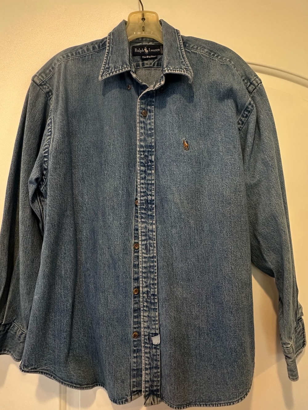 Ralph Lauren women Denim Button-Down Shirt in Light Blue -